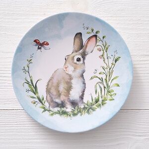 Pottery Barn Kids Monique Lhuillier Easter Bunny MelaminePlates - Set of 4 / NWT
